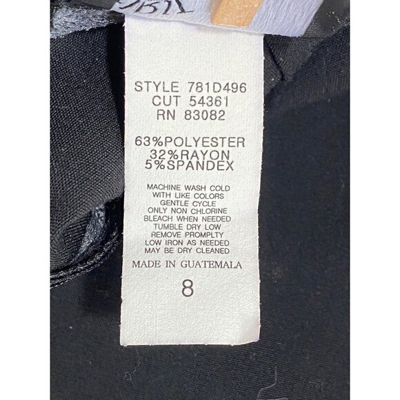 First Option Black A-Line Maxi Skirt Waist Tie Stretchy Women's Size 8 NWT - Picture 6 of 9